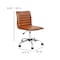 Flash Furniture Low Back Designer Armless Brown Ribbed Swivel Task Office Chair DS-512B-BR-GG - alternate 3